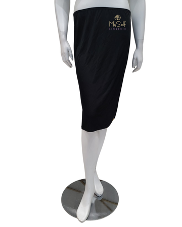 Nina Von C 22 270 111  24" Black A Line Half Slip with Slit myselflingerie.com